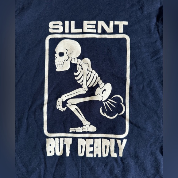 Skeleton Fart Novelty Tee XL - Picture 2 of 3